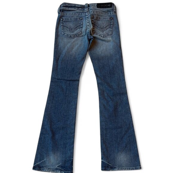 Affliction Jade Bootcut Jeans Distressed Blue Denim Size 24 - Picture 2 of 16
